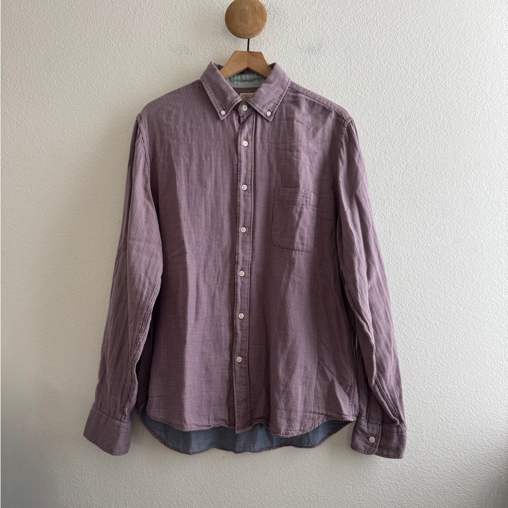Faherty Gingham Plaid Button Down Shirt - image 1